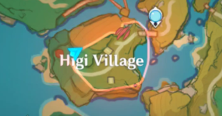 Genshin - Higi Village Hiding Spot 5 Map