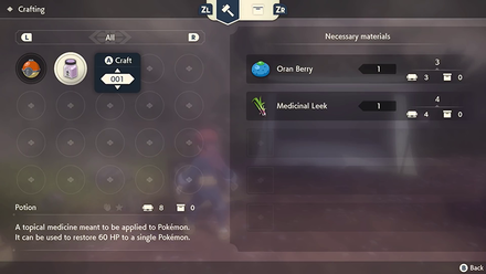 Pokemon Legends Arceus - Stock Up Items