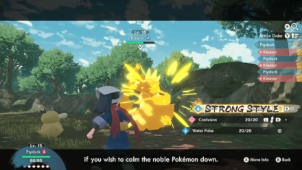 PLA Frenzied Noble Pokemon Battle Style