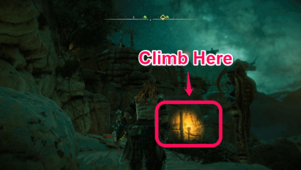 Horizon Zero Dawn - Go to the Overlook Climb Spot