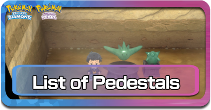 Pokemon Brilliant Diamond and Shining Pearl (BDSP - List of Pedestals.png