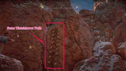 Horizon Zero Dawn - Sona Watchtower Climbing Path