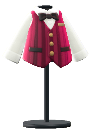 ACNH - Shirt with Striped Vest Image