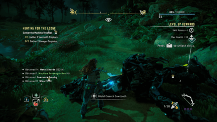 Horizon Zero Dawn - Gather 3 Sawtooth Trophies