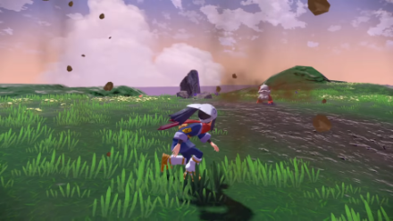 Pokemon Legends Arceus Battling Hisuian Growlithe