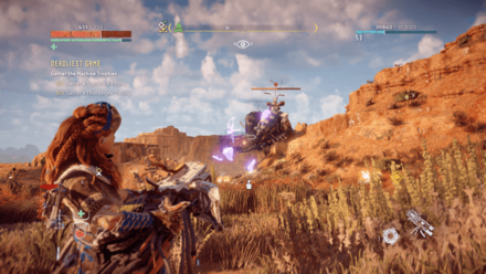 Horizon Zero Dawn - Fighting a Thunderjaw