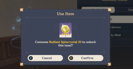 Genshin - Radiant Spincrystals Assigned Numbers