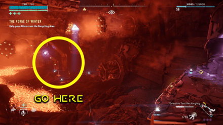 Horizon Zero Dawn - Go to the Base of the Watcher Structure