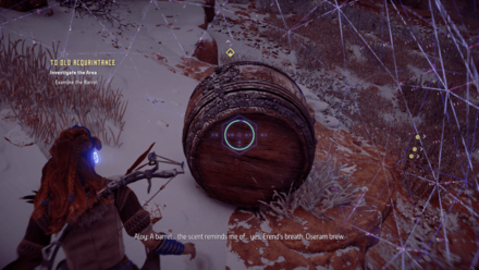 Horizon Zero Dawn - Examine the Barrel