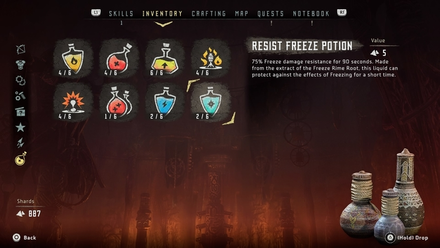 Horizon Zero Dawn - Sell Potions