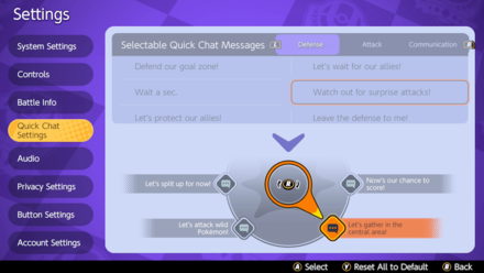 Pokemon UNITE - Custom Chat Settings