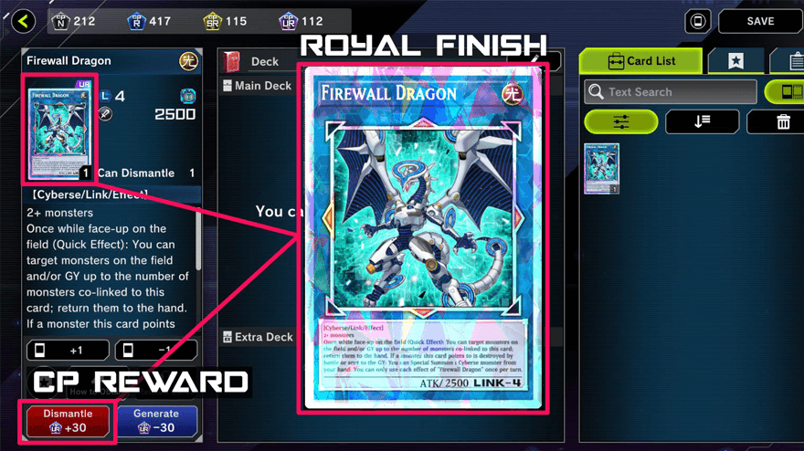 Dismantle Foil Cards for more CP