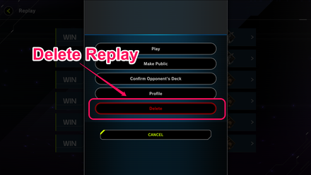 Yu-Gi-Oh Master Duel - Delete Replays