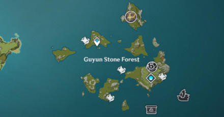 Genshin - The Great Gathering - Guyun Stone Forest  Map