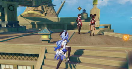 Genshin - Petal-Lit Ships for the Moon - Talk to Beidou