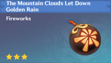 Genshin Impact - How to Get The Mountain Clouds Let Down Golden Rain and Effects