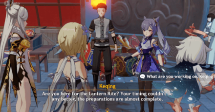 Genshin - Blazing Stars - Talk to Keqing