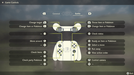 Pokemon Legends Arceus - Battle Controls