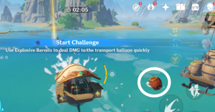 Genshin - The Great Gathering - Use the Exploding Barrels