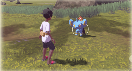 Pokemon Legends Arceus - X Icon on Wild Pokemon