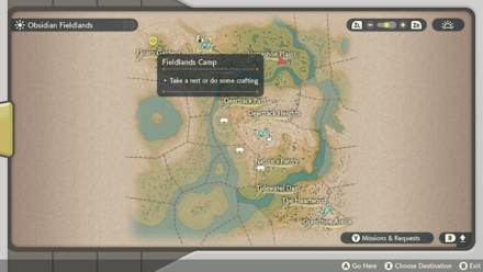 PLA Obsidian Fieldlands Fast Travel