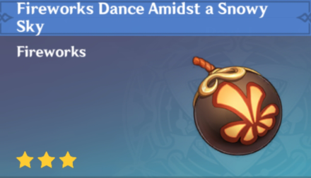Genshin Impact - How to Get Fireworks Dance Amidst a Snowy Sky and Effects