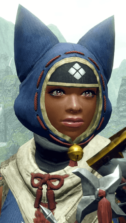 Felyne Stealth Hood Layered Armor Piece (Separate) (Hunter)