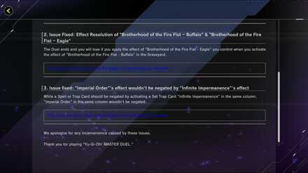 February 7 maintenance changes