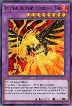 Blaze Fenix, The Burning Bombardment Bird Image