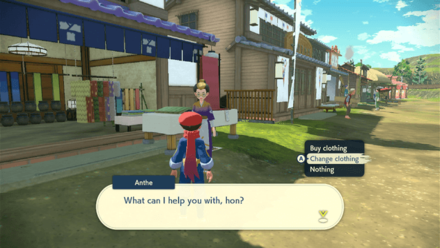 Clothier Change Clothing