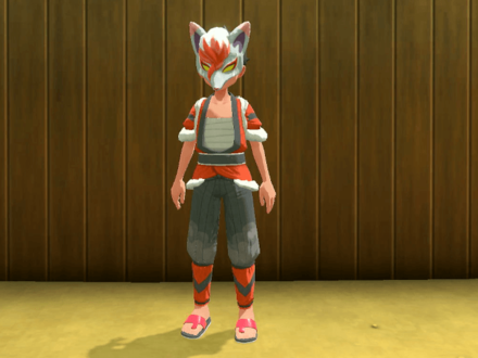 Growlithe Kimono Set and Baneful Fox Mask Mystery Gift