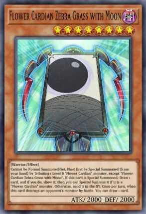 Flower Cardian Zebra Grass with Moon