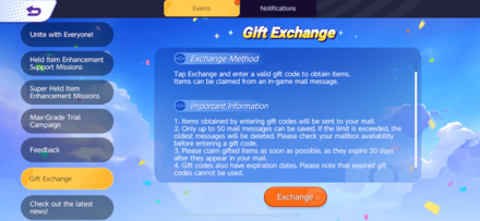 Pokemon UNITE - Gift Exchange Event