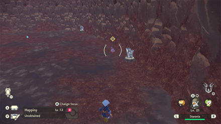 Pokemon Legends Arceus - Happiny Oreburrow Tunnel Overworld Location