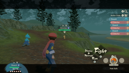 PLA Chimchar Quest Battle