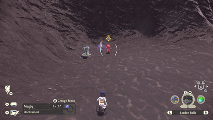 Pokemon Legends Arceus - Magby Firespit Island Overworld Location