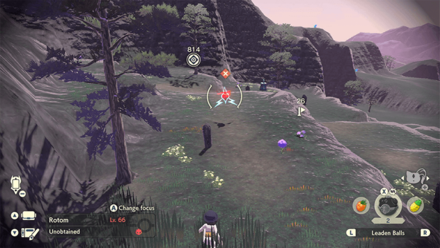 Pokemon Legends Arceus - Rotom Southwest of Sacred Plaza Overworld Location