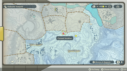 Pokemon Legends Arceus - Hisuian Zorua Ice Cave North of Bonechill Wastes Map Location
