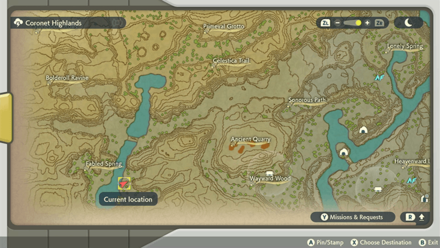 Pokemon Legends Arceus - Cleffa East of Fabled Spring Map Location