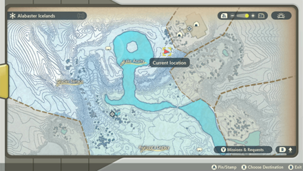 Pokemon Legends Arceus - Rufflet Snowpoint Temple Map Location