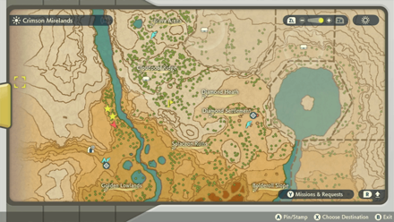 Pokemon Legends Arceus - Springy Mushroom Crimson Mirelands Map Location