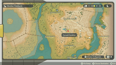 Pokemon Legends Arceus - Black Tumblestone Heights Camp Map Location