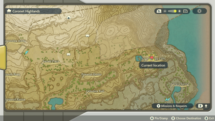 Pokemon Legends Arceus - Doppel Bonnets Clamberclaw Cliffs Map Location