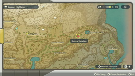 Pokemon Legends Arceus - Direshroom West of Clamberclaw Cliffs Map Location