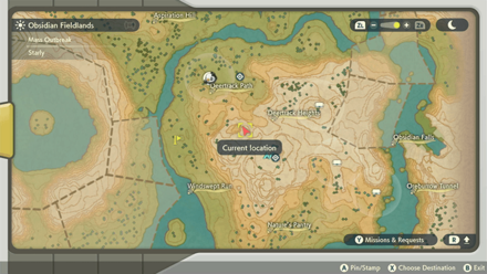 Pokemon Legends Arceus - Pep-Up Plant Height Camp Map Location