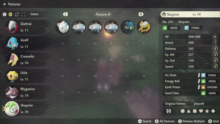 PLA - Shaymin Sky Forme to Land Forme.gif