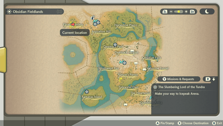 Pokemon Legends Arceus - Vivichoke Floaro Gardens Map Location