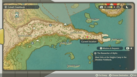 Pokemon Legends Arceus - Hisuian Growlithe Veilstone Cape Map Location
