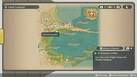 Pokemon Legends Arceus - Hisuian Growlithe Windbreak Stand Map Location