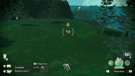 Pokemon Legends Arceus - Hisuian Growlithe Windbreak Stand Overworld Location